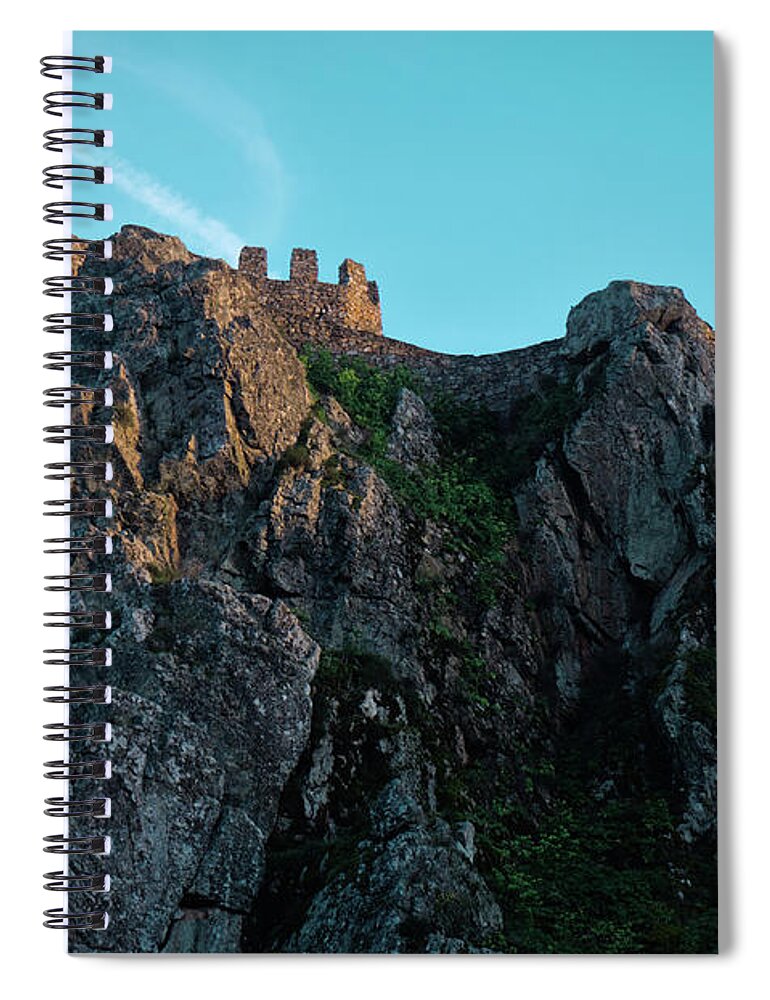 Castelo Branco Spiral Notebook featuring the photograph Castle of Penha Garcia in Castelo Branco by Angelo DeVal