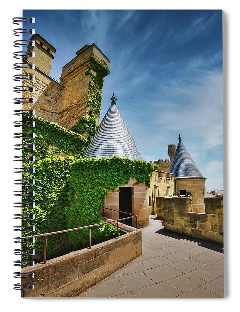 Castle Spiral Notebook featuring the photograph Castle rampart by Micah Offman