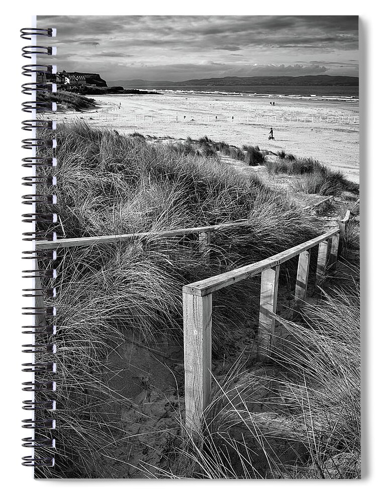 Castlerock Spiral Notebook featuring the photograph Castlerock Beach by Nigel R Bell