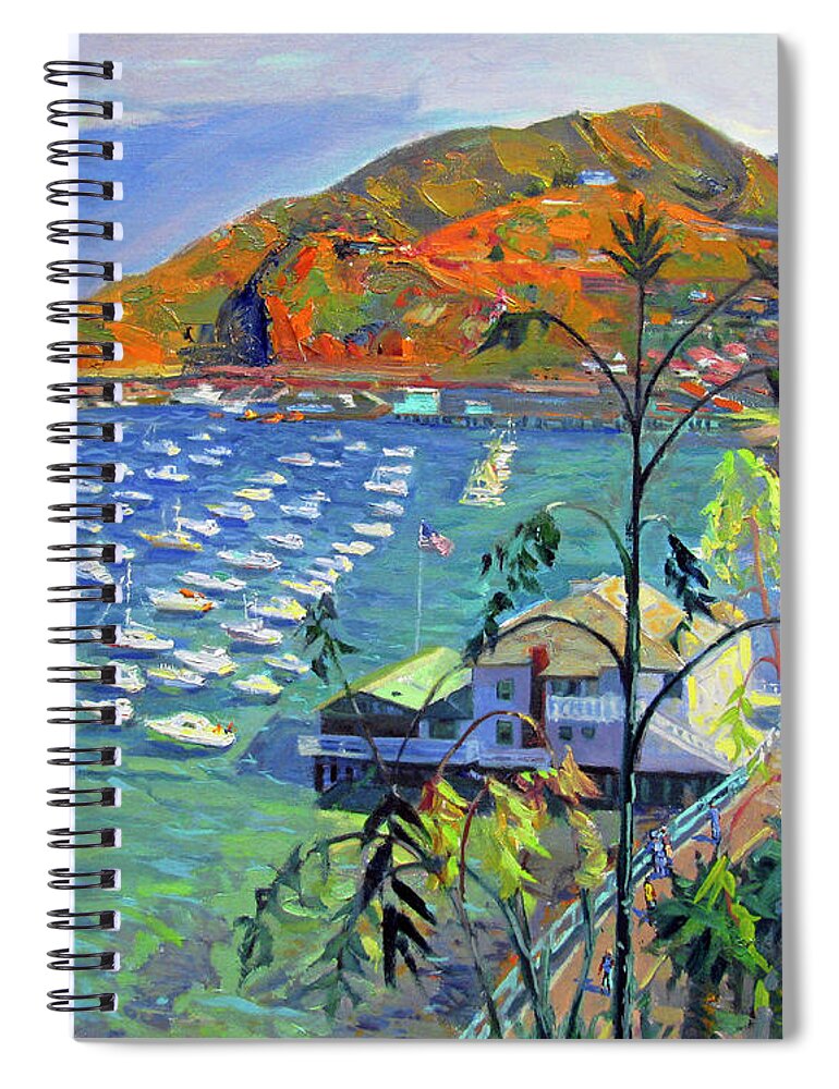 Catalina Island Spiral Notebook featuring the painting Catalina by John McCormick