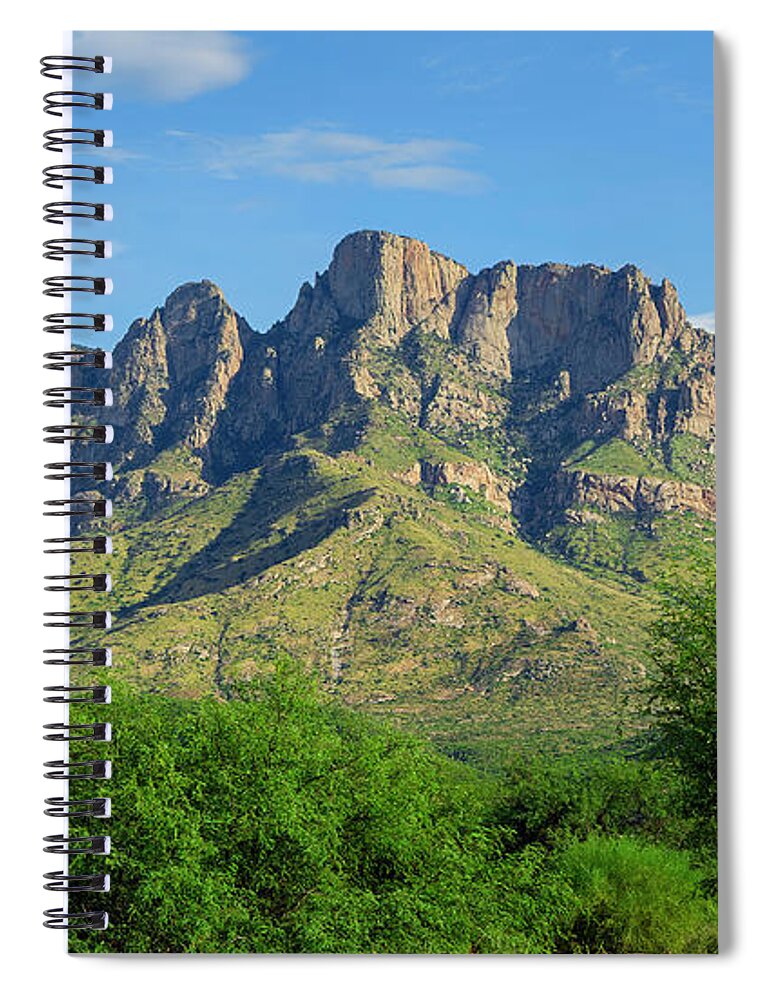 Arizona Spiral Notebook featuring the photograph Catalina Mountains P24861-C by Mark Myhaver