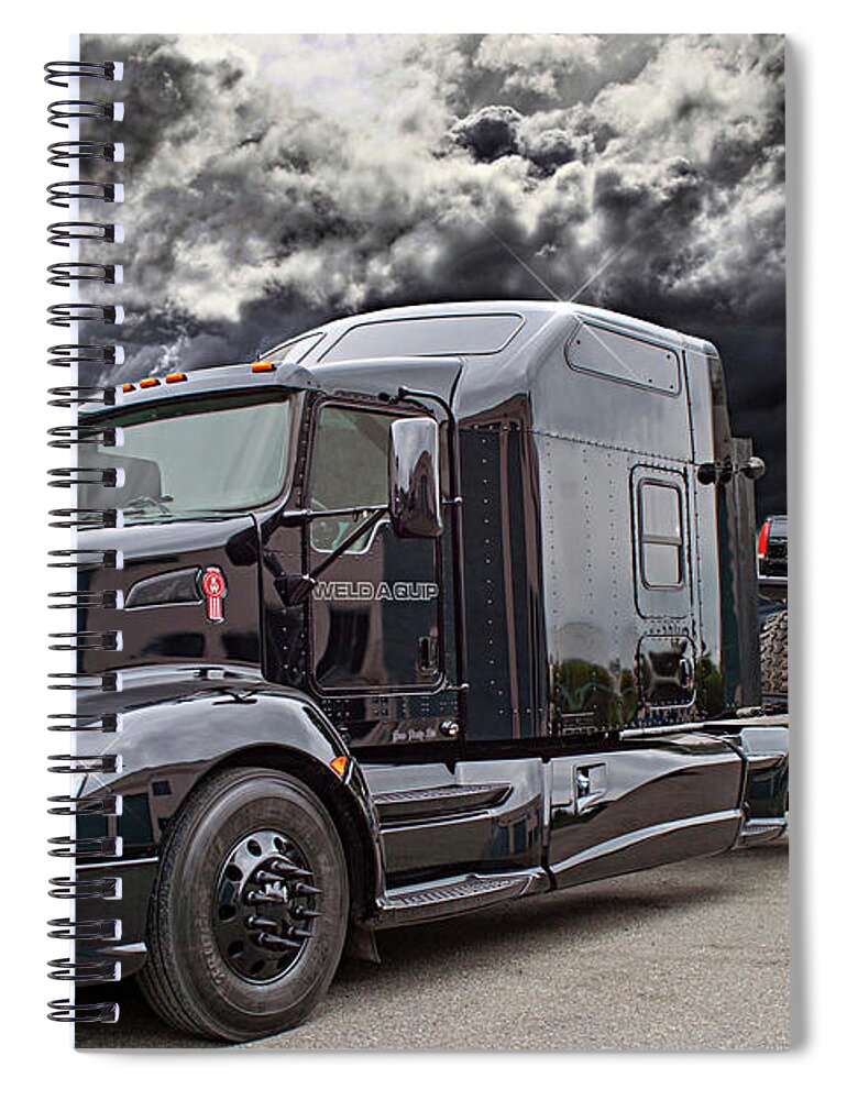 Big Rigs Spiral Notebook featuring the photograph Catr1541-21 by Randy Harris