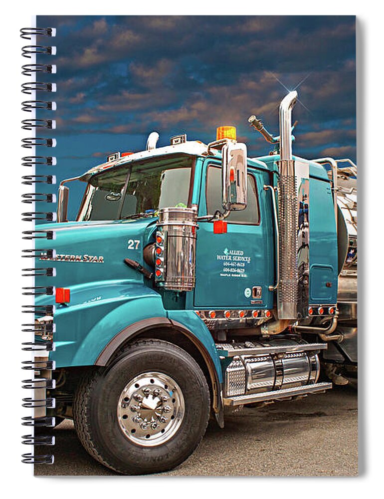 Big Rigs Spiral Notebook featuring the photograph Catr1600-21 by Randy Harris