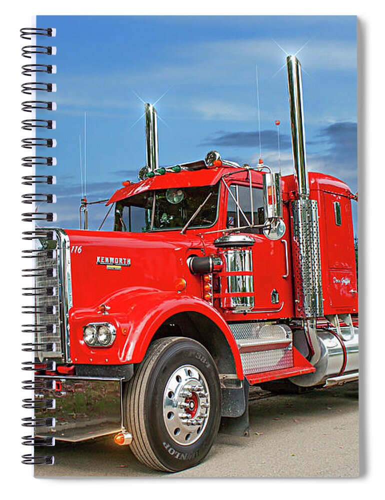 Big Rigs Spiral Notebook featuring the photograph Catr1656-21 by Randy Harris