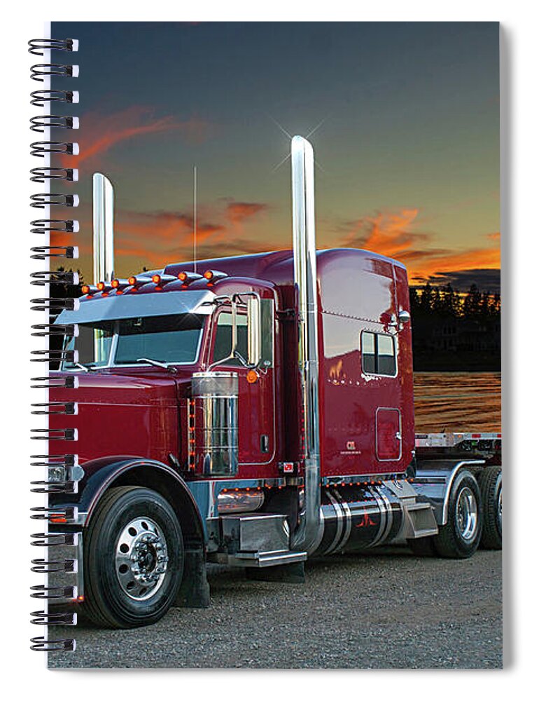 Big Rigs Spiral Notebook featuring the photograph Catr1780-21 by Randy Harris