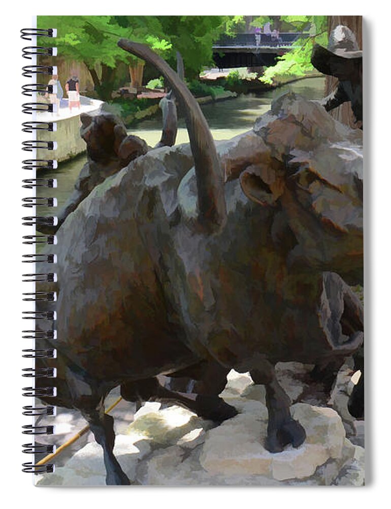 San Antonio Spiral Notebook featuring the photograph Cattle Drive by Segura Shaw Photography