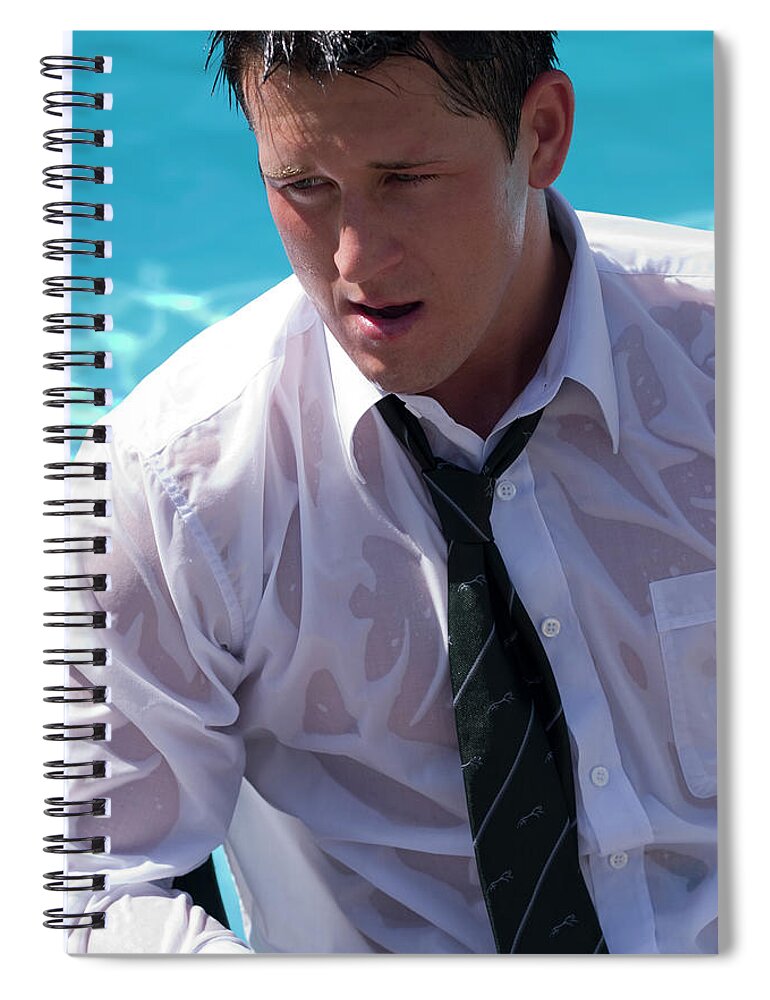 Dv8 Spiral Notebook featuring the photograph Caz, Model, Actor by Jim Whitley