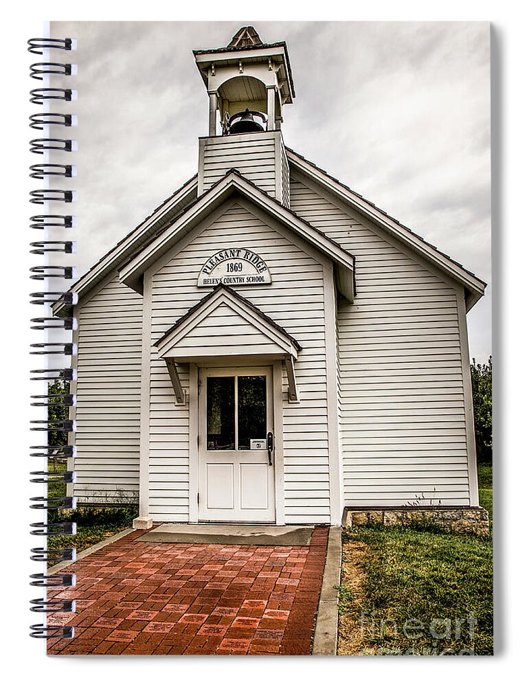 Pleasant Ridge Spiral Notebook featuring the photograph Helen's Country School by Lynn Sprowl