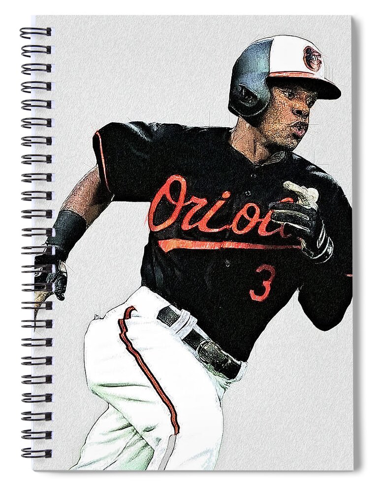 Cedric Mullins Baseball Player Illustration Card / Baltimore 
