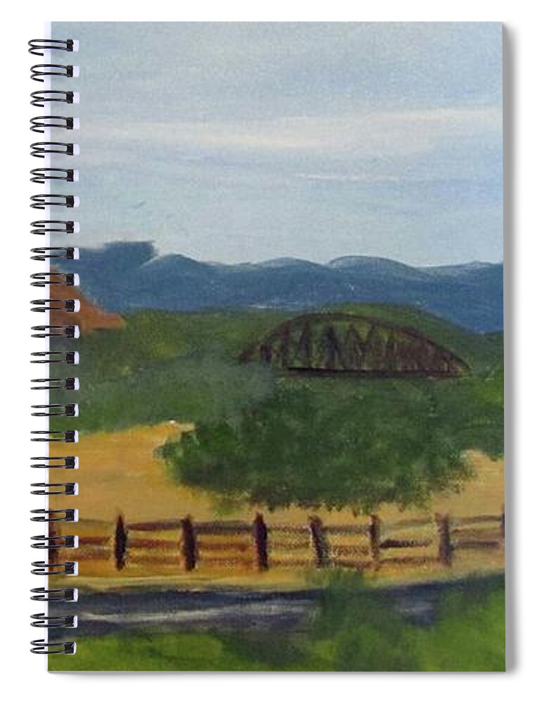 Idaho Spiral Notebook featuring the painting Celebration Park by Linda Feinberg
