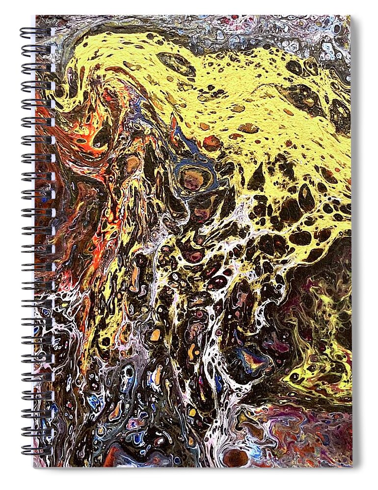 Celestial Spiral Notebook featuring the painting Celestial Jellyfish by David Euler