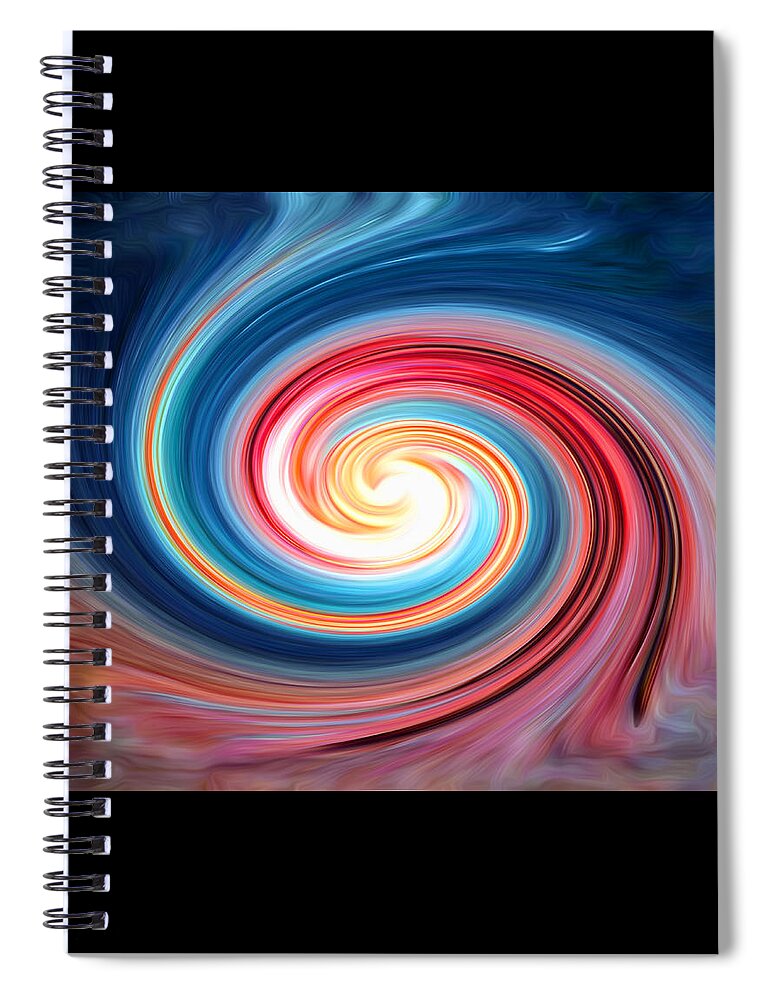 The Entranceway Spiral Notebook featuring the digital art Celestial Swirl by Ronald Mills