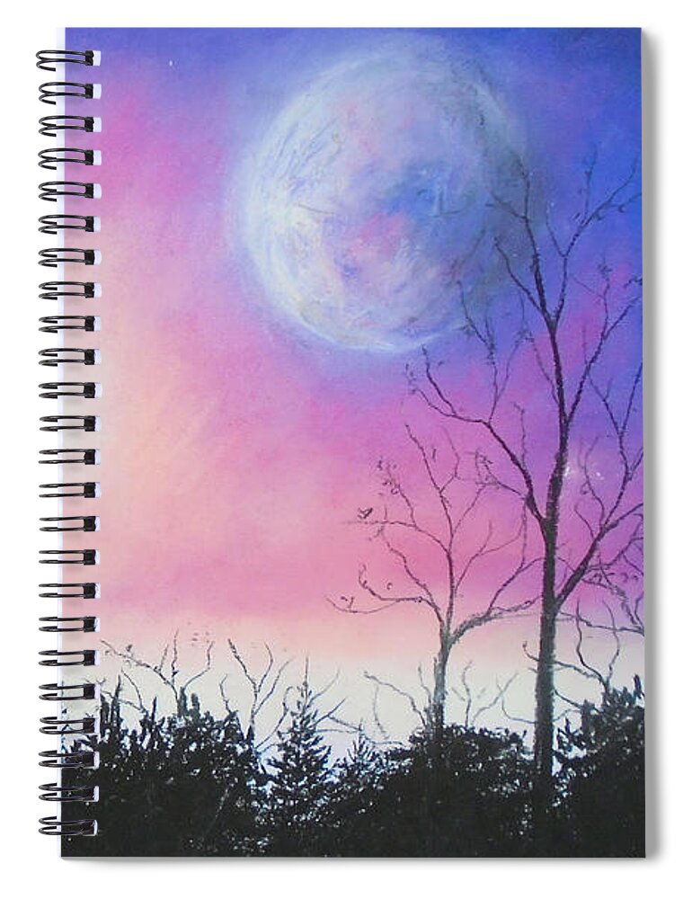 Celeste Spiral Notebook featuring the pastel Celestial Tiddings by Jen Shearer