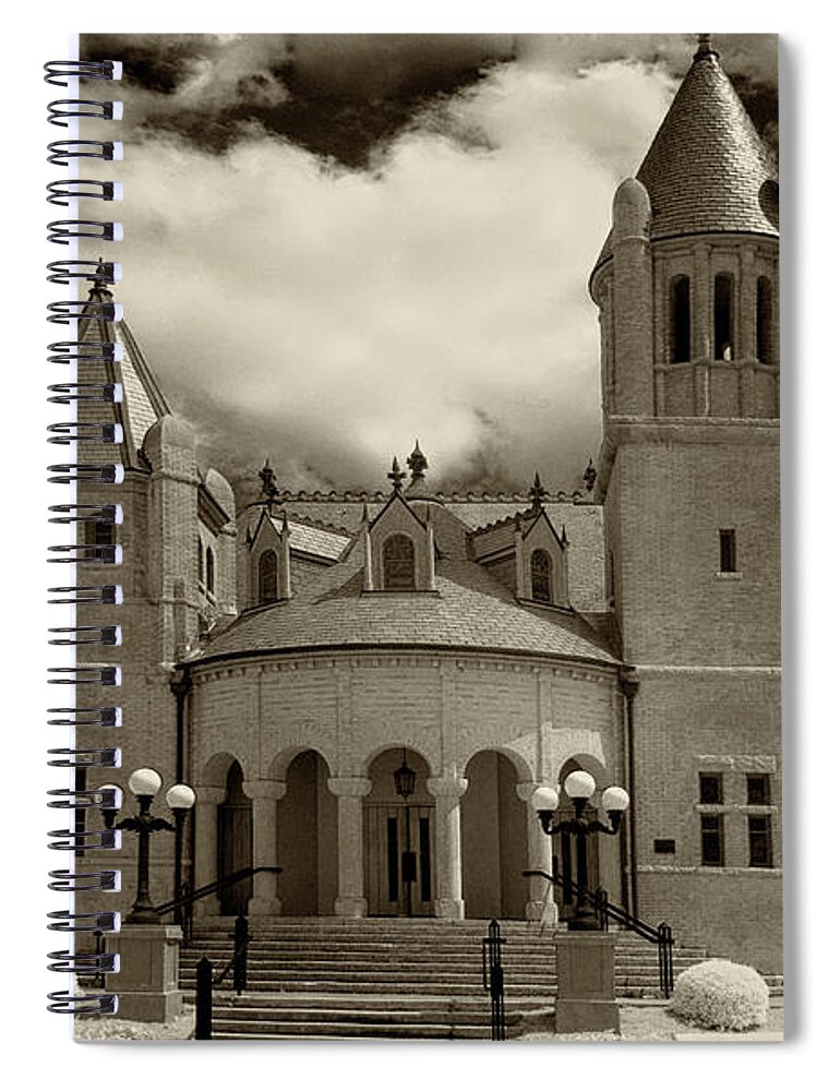 Infrared Spiral Notebook featuring the photograph Centenary United Methodist Church by Anthony M Davis
