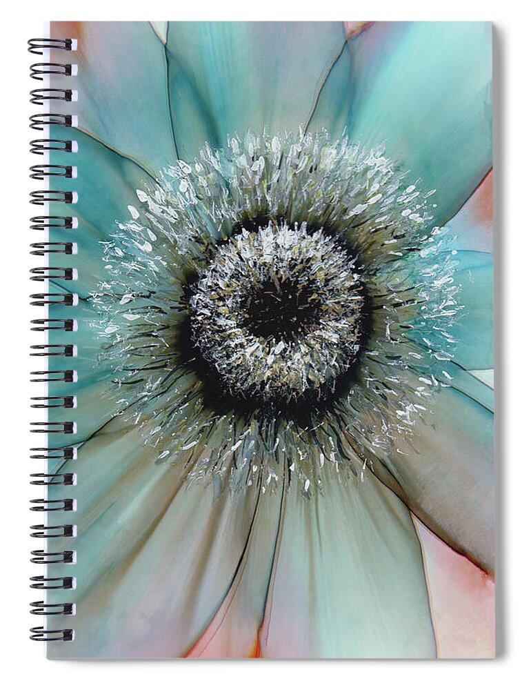 Floral Spiral Notebook featuring the painting Center of Attention III by Kimberly Deene Langlois