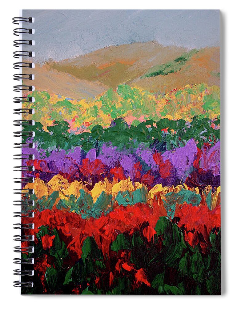 Landscape Spiral Notebook featuring the painting Center Stage by Jim Stallings