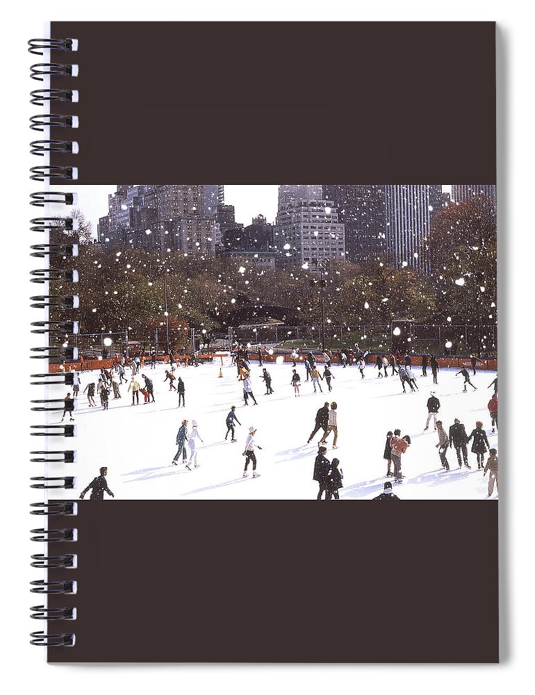 New York Spiral Notebook featuring the photograph Central Park Skaters Color by Russel Considine