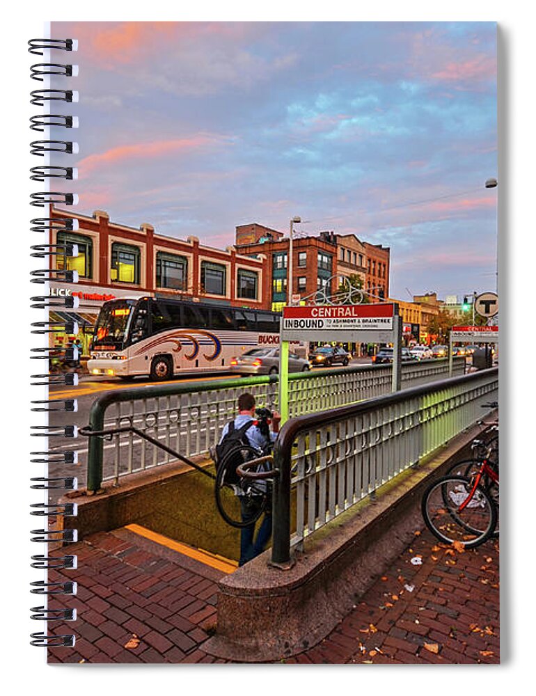 Central Square Spiral Notebook featuring the photograph Central Square Cambridge MA by Toby McGuire