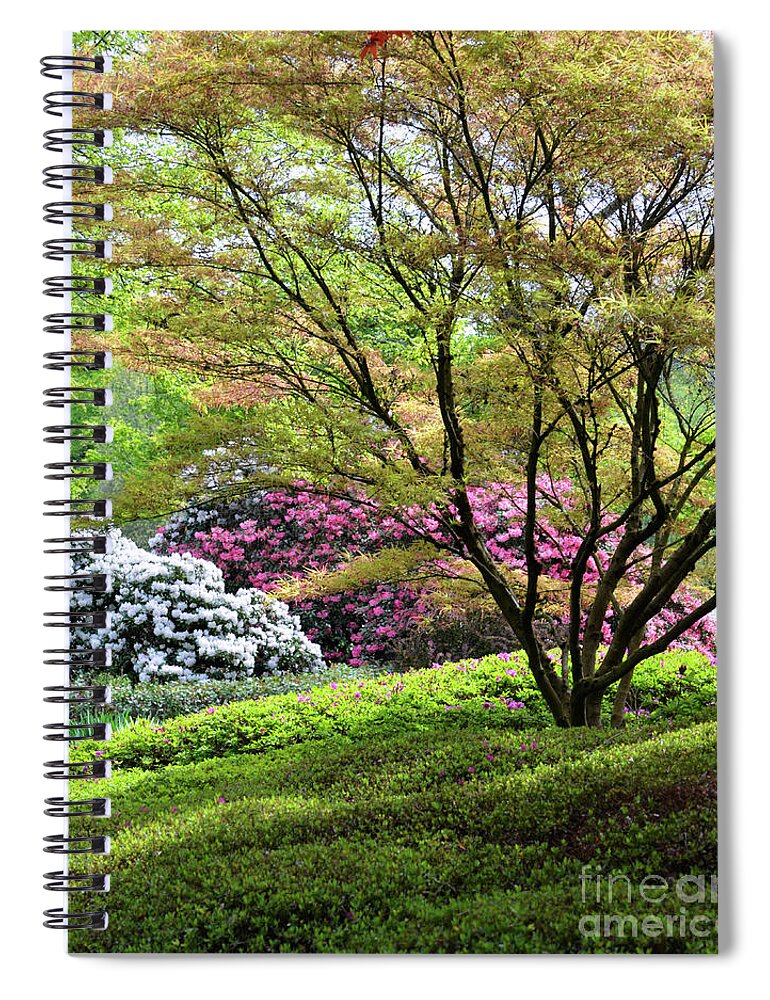 Spring Spiral Notebook featuring the photograph Century Gardens Spring Blooms by Maria Janicki