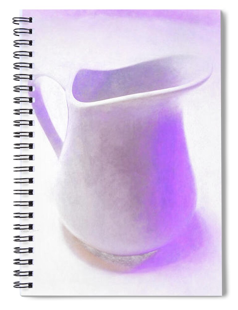 Ceramic Coffee Creamer Purple Spiral Notebook featuring the photograph Ceramic Coffee Creamer Purple by Sharon Popek