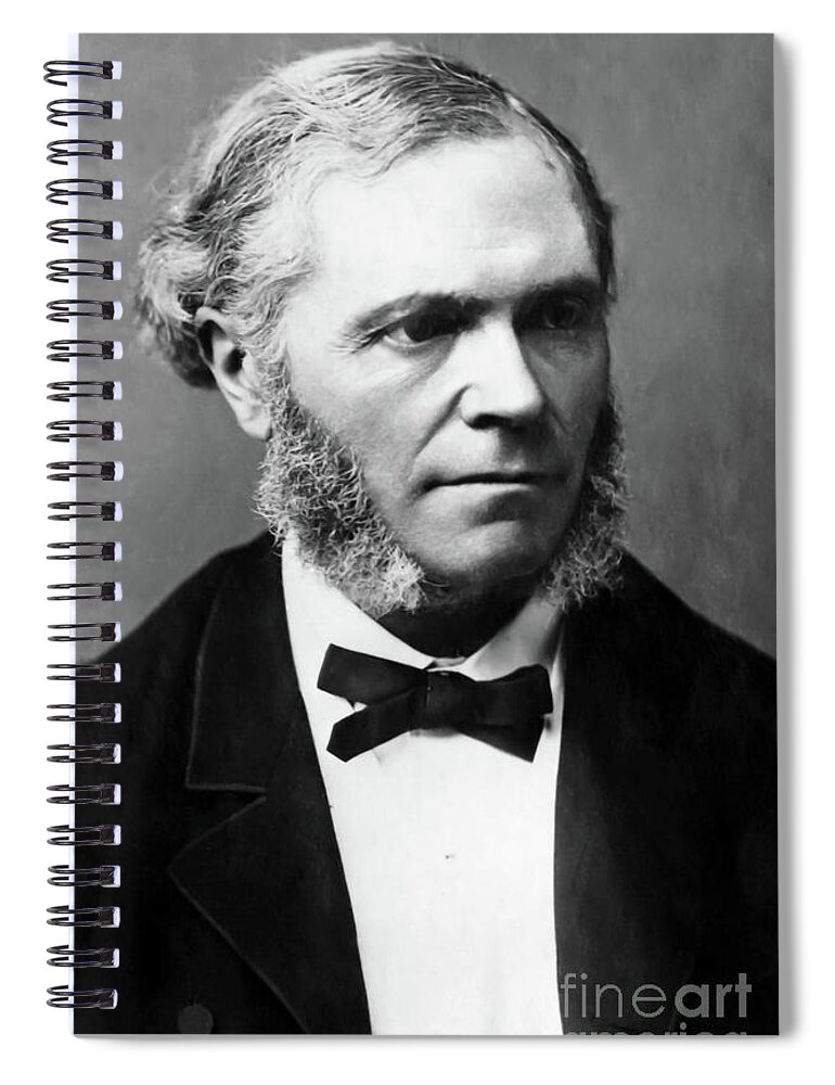 Cesar Franck Spiral Notebook featuring the photograph Cesar Franck - Composer by Sad Hill - Bizarre Los Angeles Archive