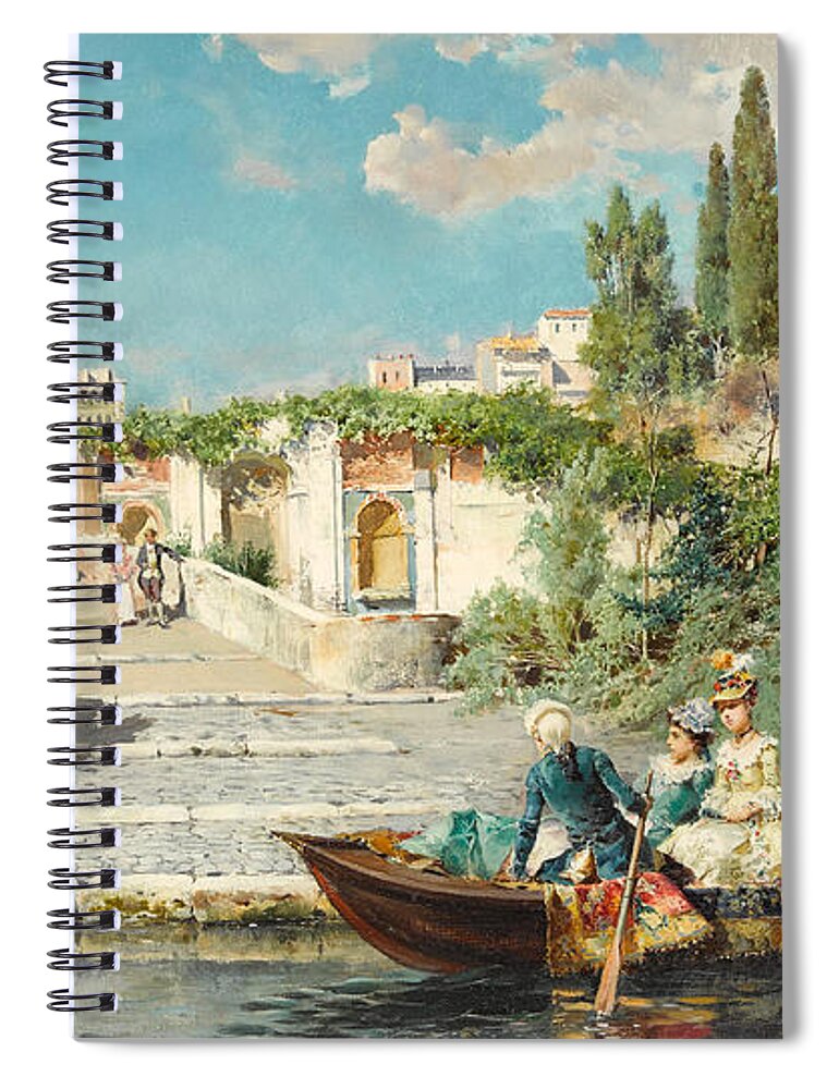Vintage Spiral Notebook featuring the painting Cesare Auguste Detti by MotionAge Designs