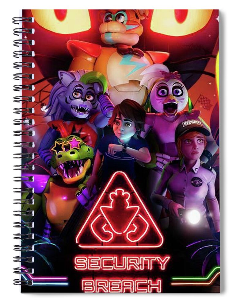Main Animatronics: FNAF Security Breach Spiral Notebook 