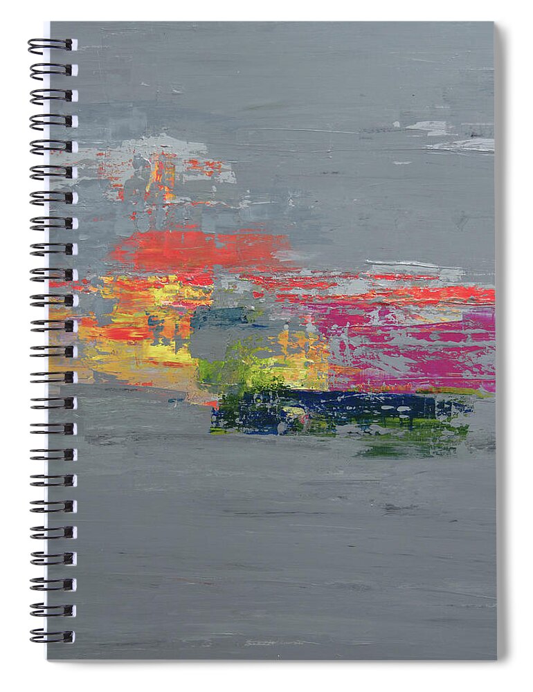 Contemporary Spiral Notebook featuring the painting Changing Times by Linda Bailey