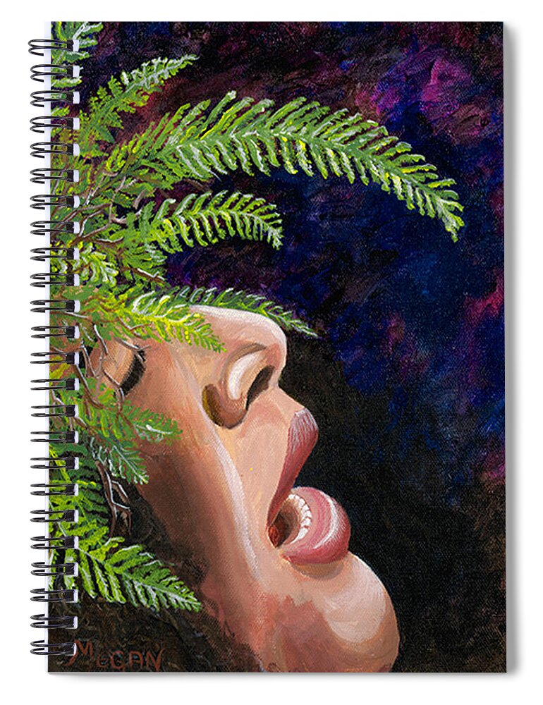 Hula Spiral Notebook featuring the painting Chanter by Megan Collins