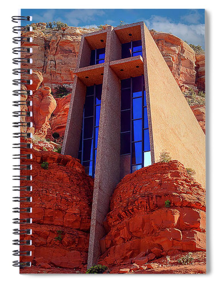 Sedona Spiral Notebook featuring the photograph Chapel of the Holy Cross by Al Judge
