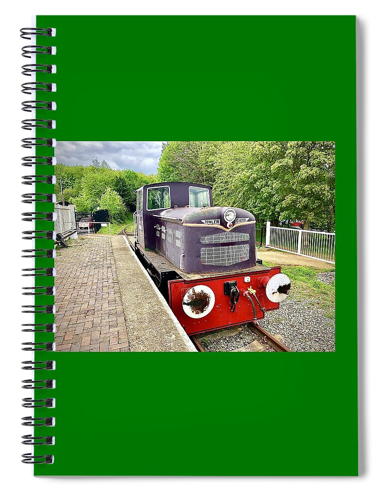 Charles Wake Spiral Notebook featuring the photograph Charles Wake Diesel Locomotive by Gordon James