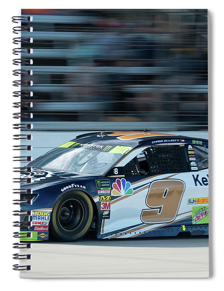 Chase Elliott Spiral Notebook featuring the photograph Chase Elliott #9 by Paul Quinn