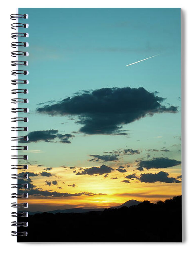 Sunset Spiral Notebook featuring the photograph Chasing the Sunset by Ron Long Ltd Photography