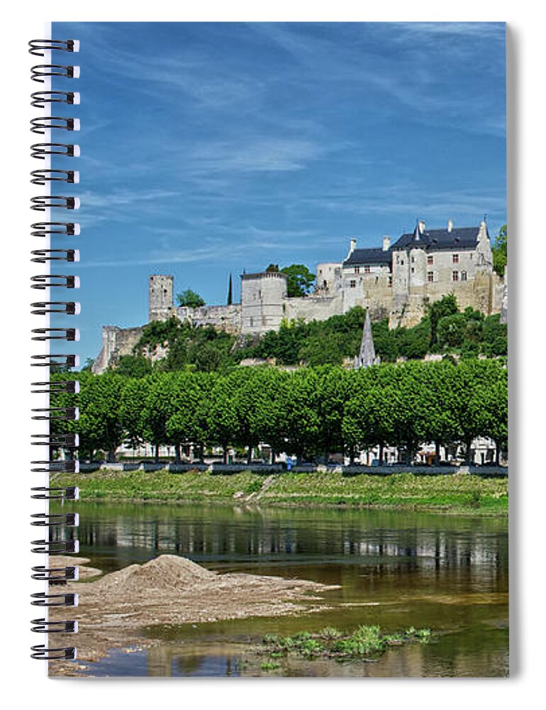 Castle Spiral Notebook featuring the photograph Chateau de Chinon in the Loire Valley by Matthew DeGrushe