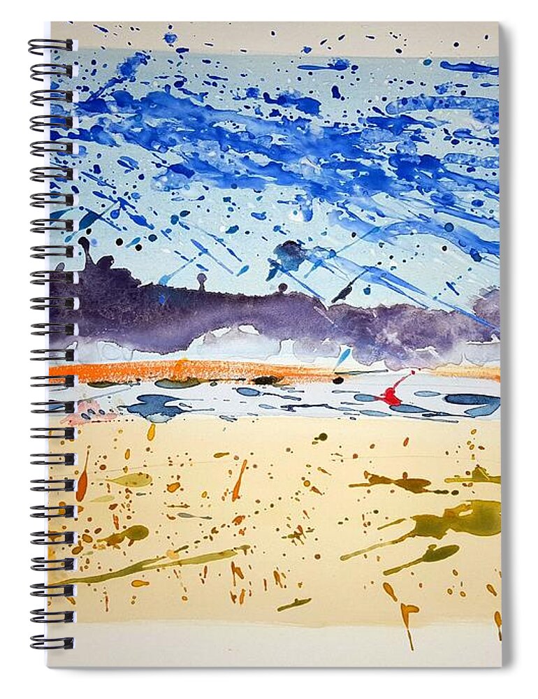 Watercolor Spiral Notebook featuring the painting Chatham Harbor by John Klobucher