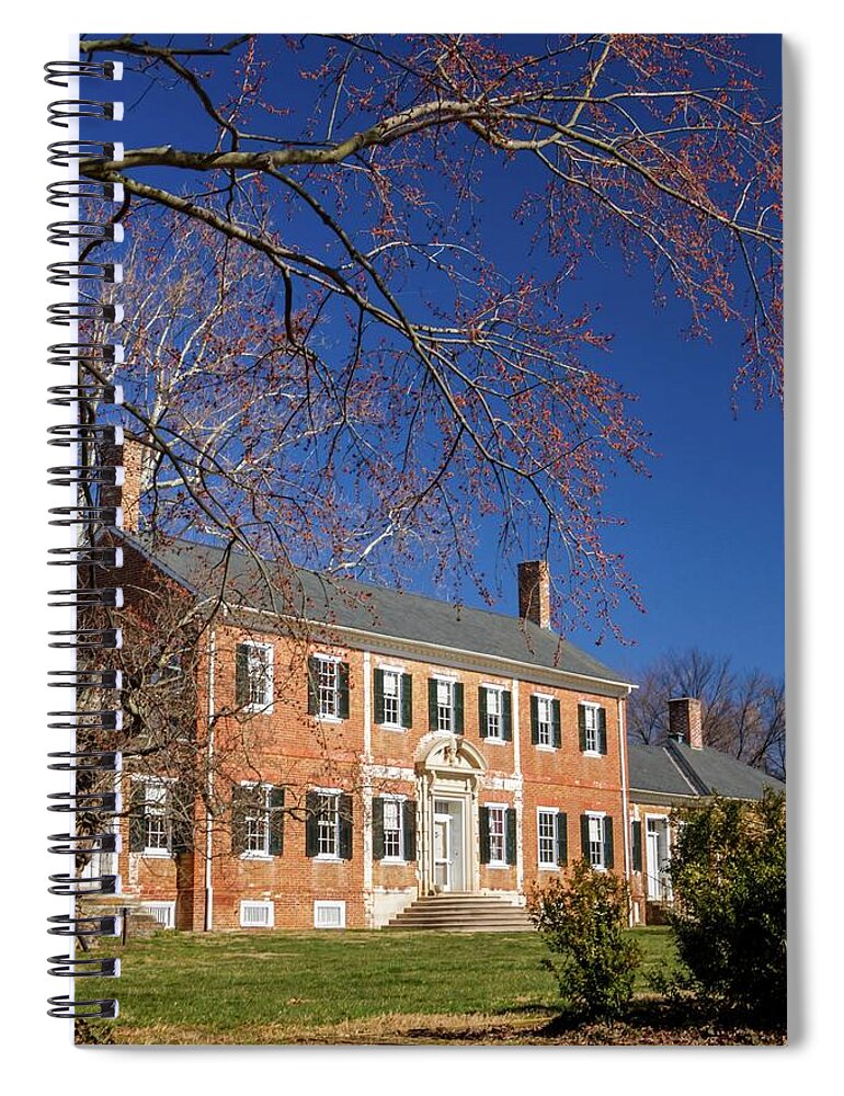 Architecture Spiral Notebook featuring the photograph Chatham Manor Main House Center by Liza Eckardt