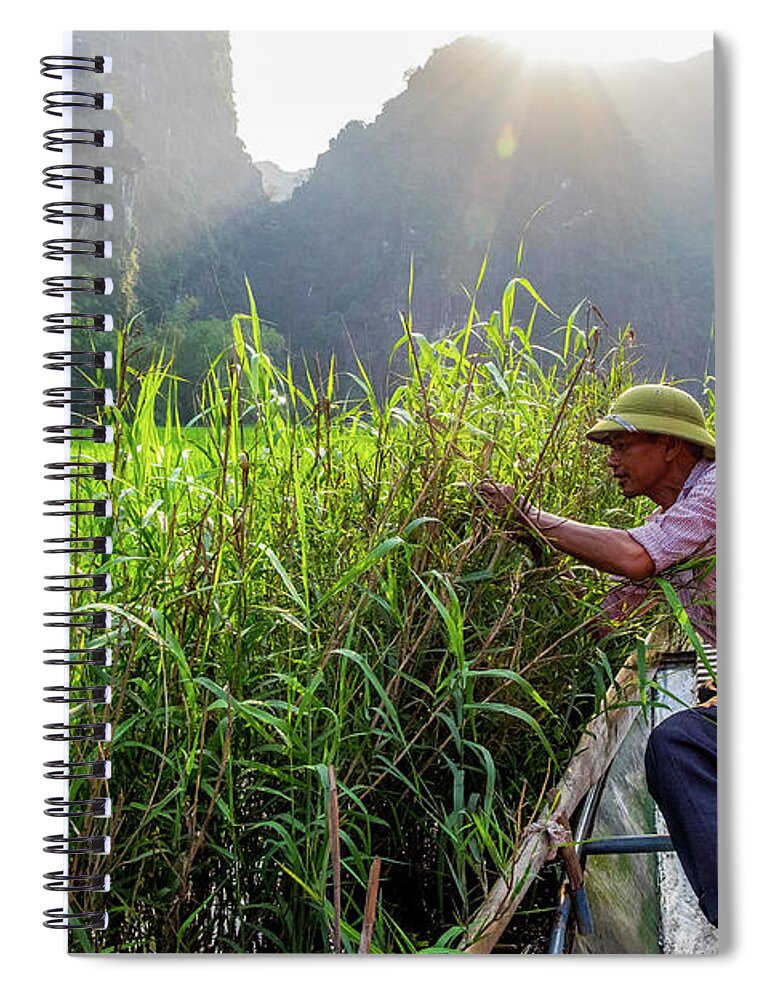 Ba Giot Spiral Notebook featuring the photograph Checking Bird's Nest by Arj Munoz