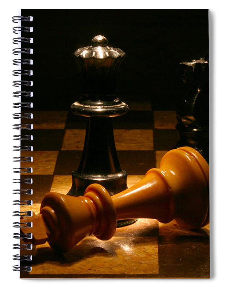 Chess Spiral Notebook featuring the digital art Checkmate by Brad Barton