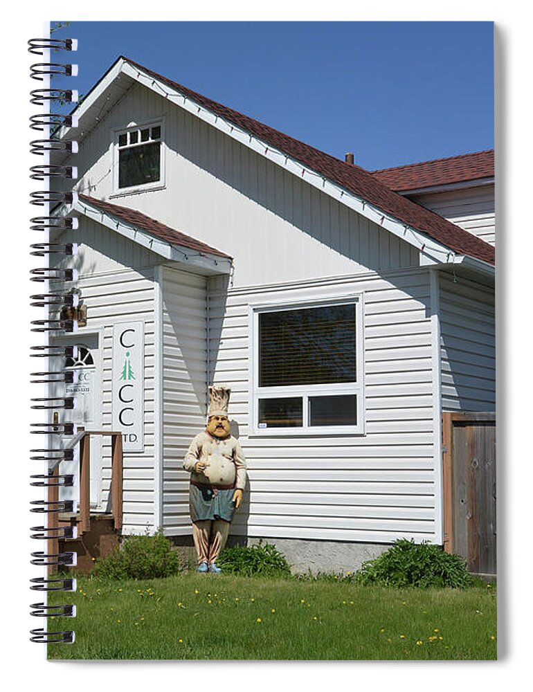 Prince George Spiral Notebook featuring the photograph Chef Statue by Vivian Martin