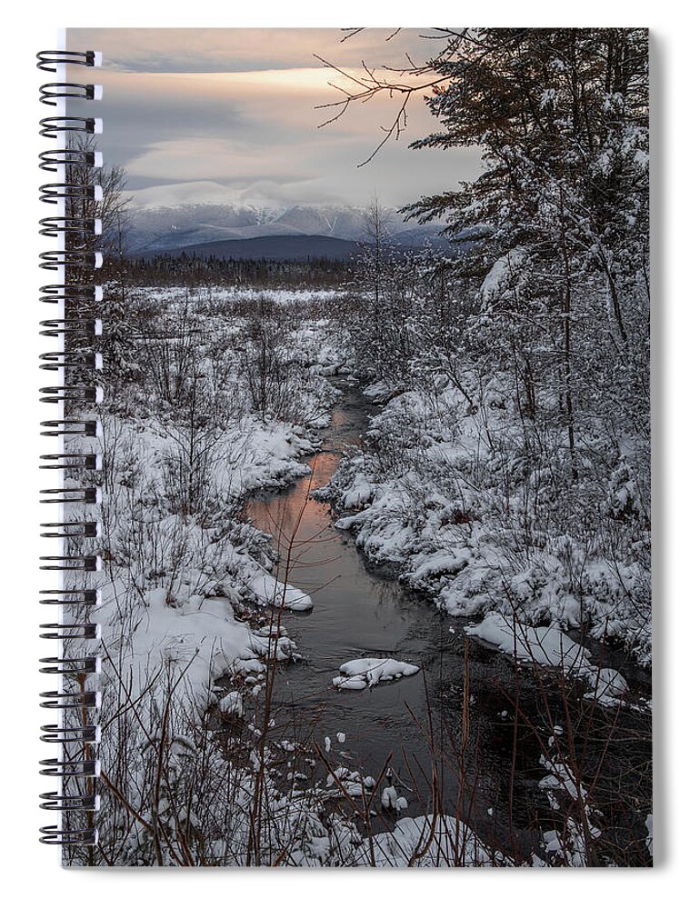 Cherry Spiral Notebook featuring the photograph Cherry Pond Johns River Winter Sunset by White Mountain Images
