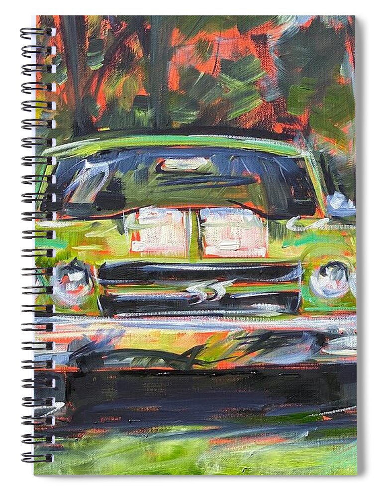 Chevy Spiral Notebook featuring the painting Chevelle by Alan Metzger