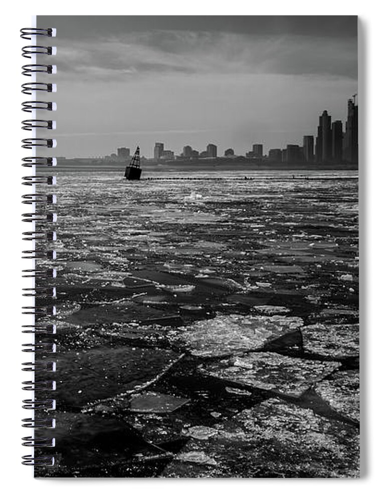 Chicago Spiral Notebook featuring the photograph Chicago Ice by Stuart Manning