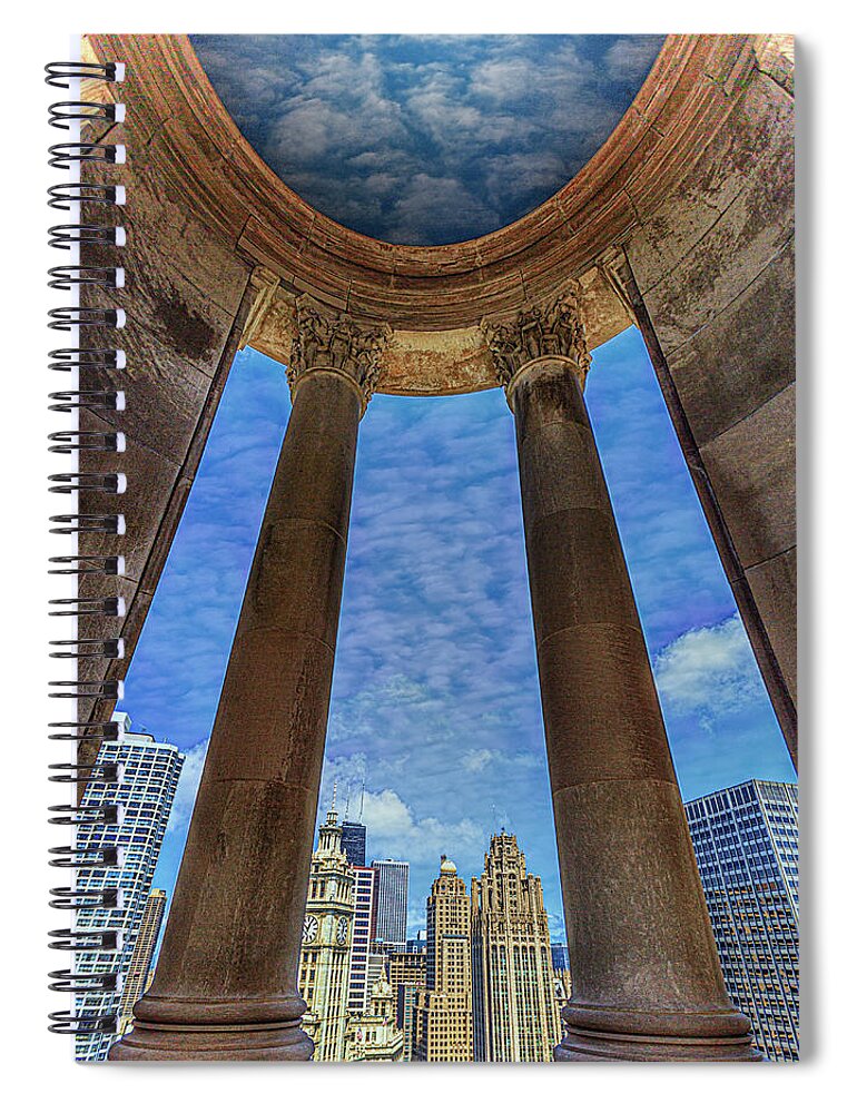 Chicago Spiral Notebook featuring the photograph Chicago Mag Mile by Lev Kaytsner