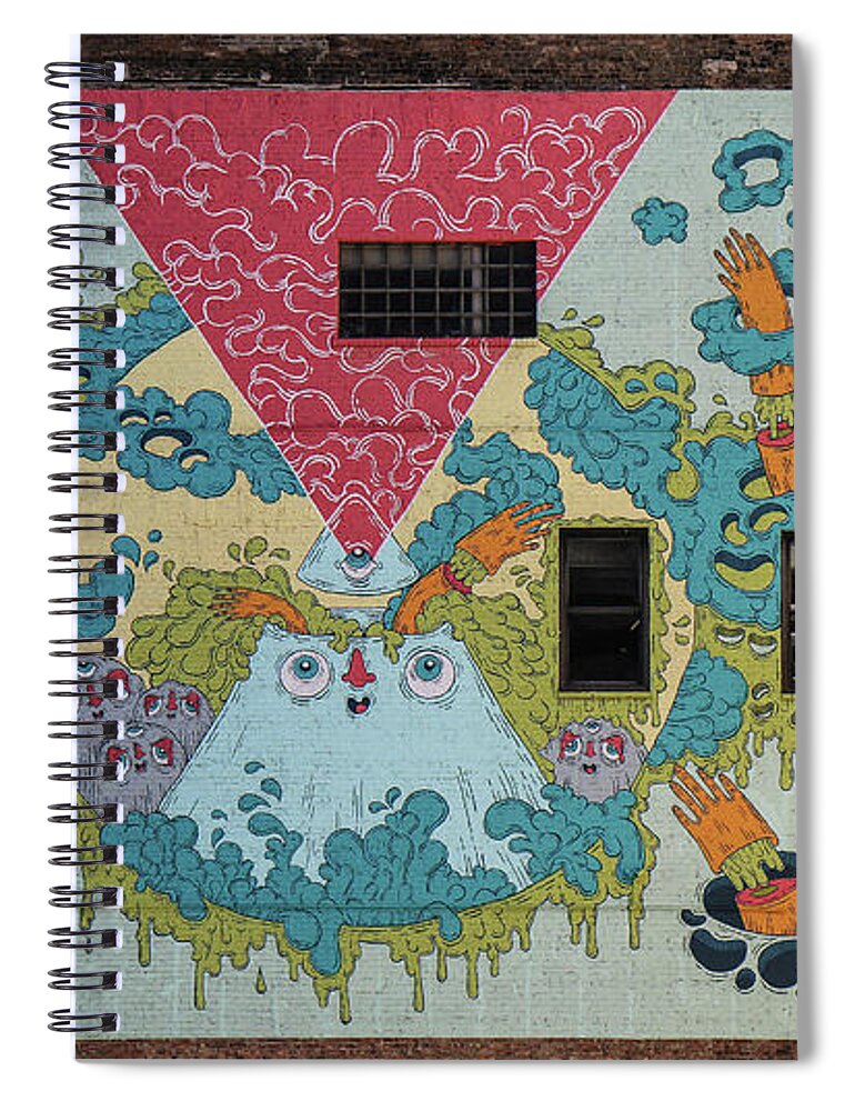 Chicago Spiral Notebook featuring the photograph Chicago Mural by Veronica Batterson