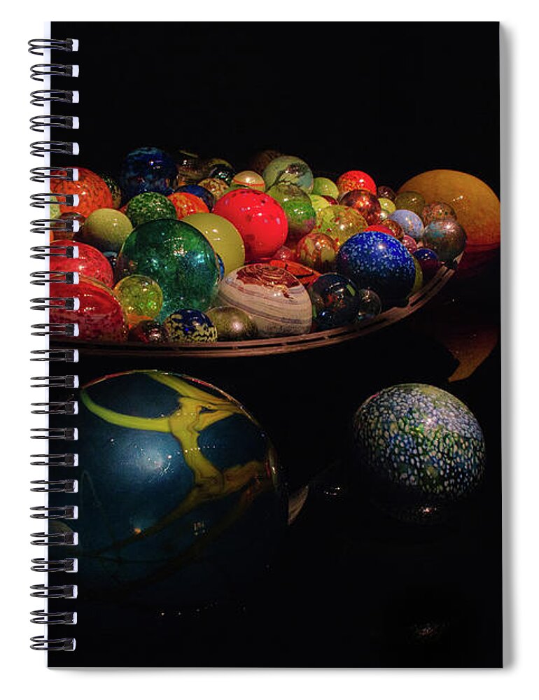 Blownglass Spiral Notebook featuring the photograph Chihuly Glass No.1 by Vicky Edgerly