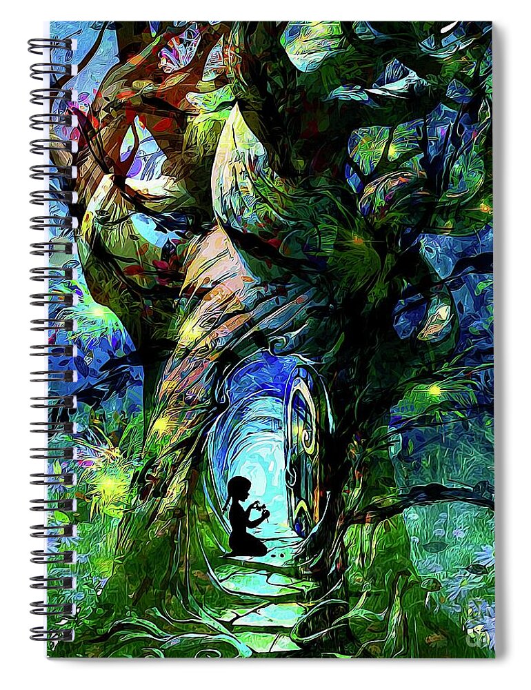 Childhood Dreams Spiral Notebook featuring the digital art Childhood Dreams by Laurie's Intuitive