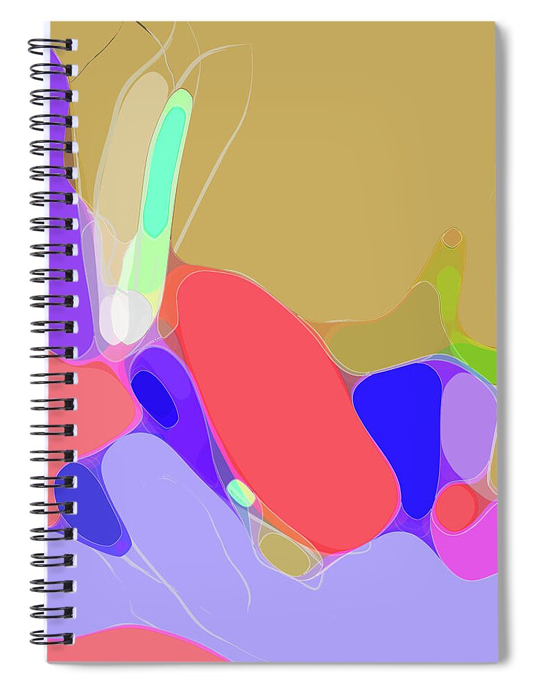 Abstract Spiral Notebook featuring the digital art Childs Play by Gina Harrison