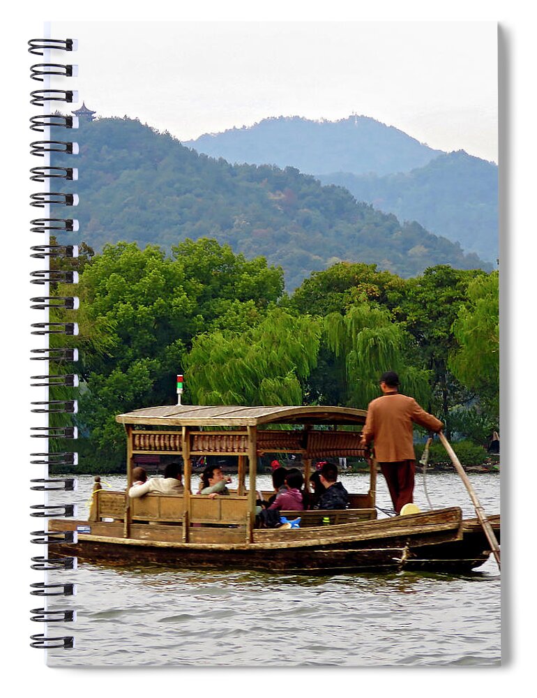 China Spiral Notebook featuring the photograph China Cruise by Kerry Obrist