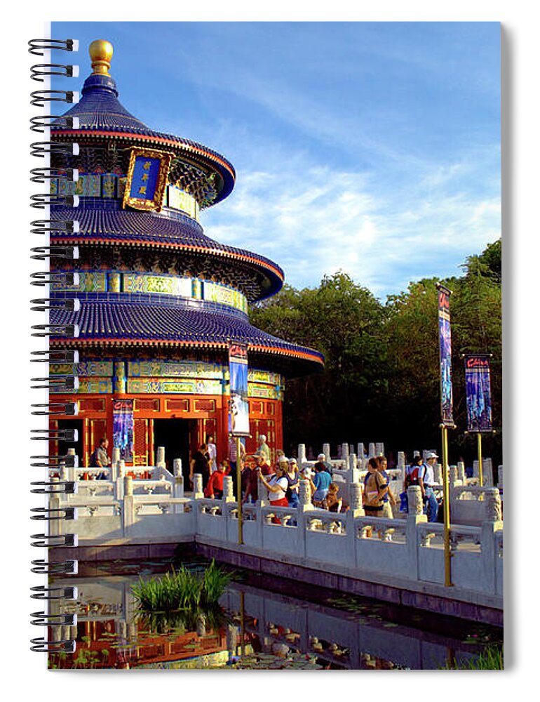 Chinese Temple Spiral Notebook featuring the photograph Chinese Temple by Rich S