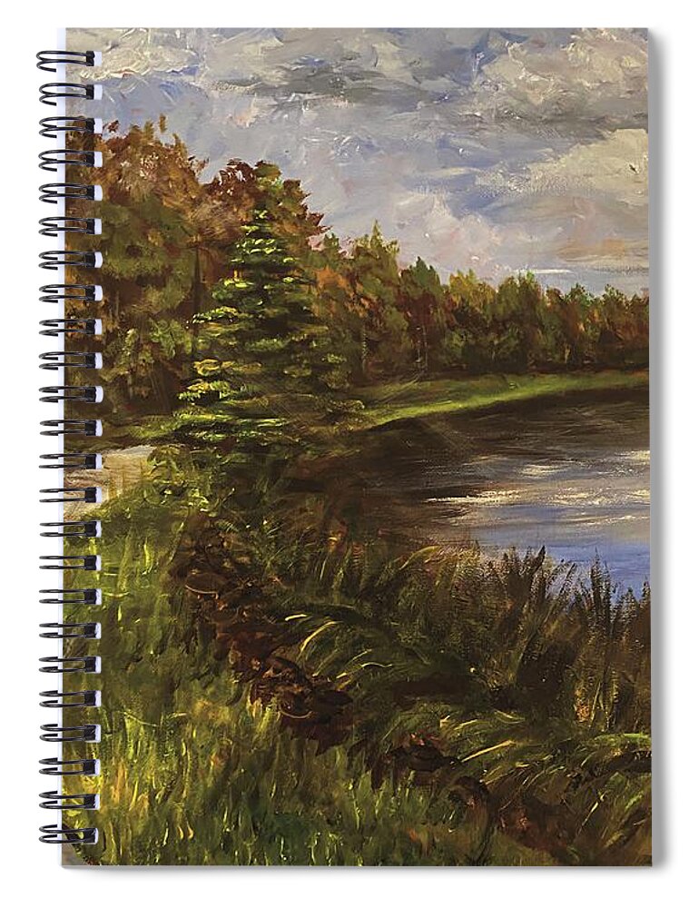 Chitty Chatty Spiral Notebook featuring the painting Chitty Chatty by Larry Whitler